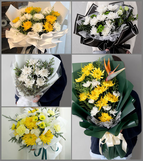 河南南阳卧龙区安皋镇白事花束代送